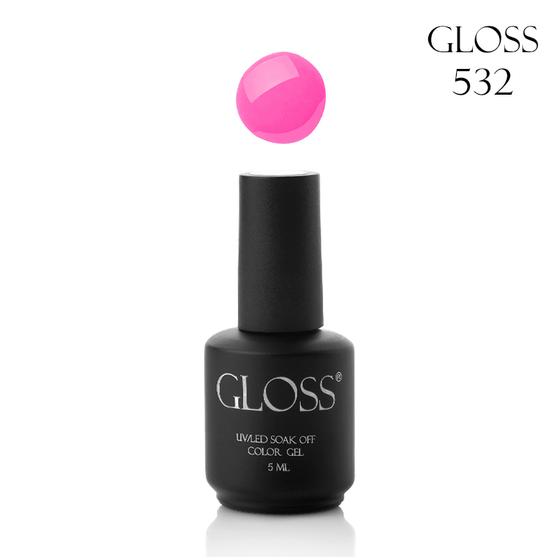 Gel polish GLOSS 532 (pink-purple), 5 ml